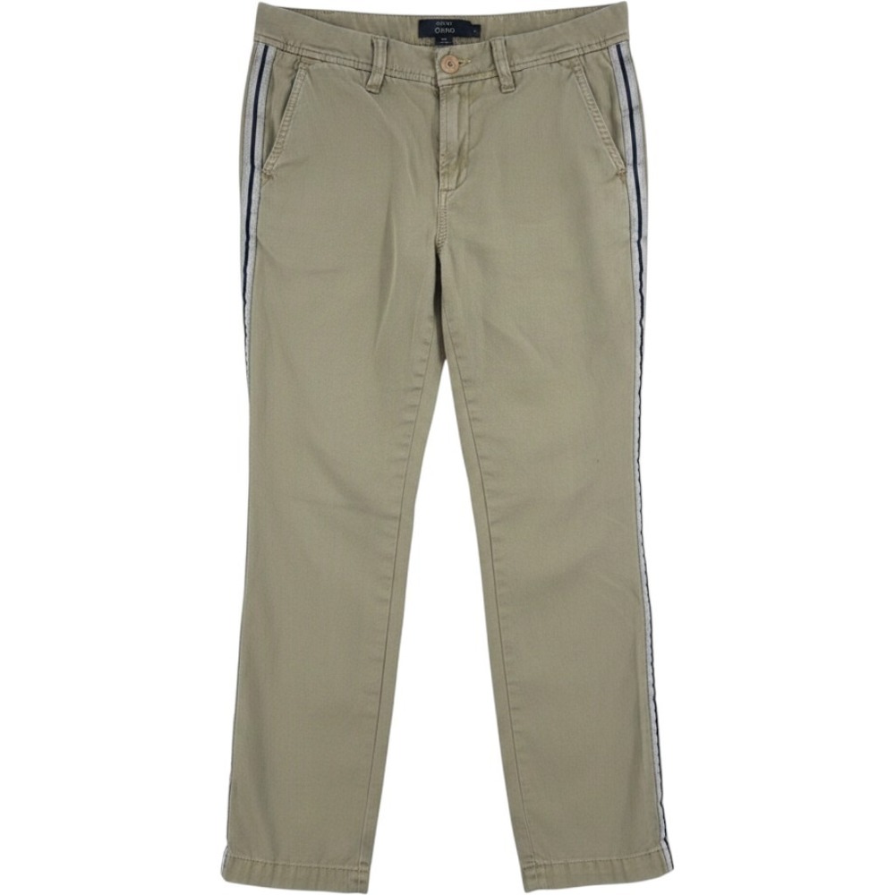 J Crew Straight Leg Mid Rise Khaki Tan Chino Preppy Pants Womens 2
